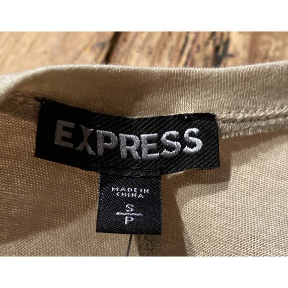 Experess Womens Size S/P Tan Sequin Tank Top - Picture 3 of 8